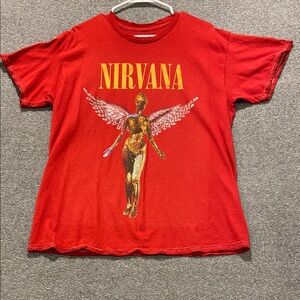 Red Nirvana Graphic T-Shirt
